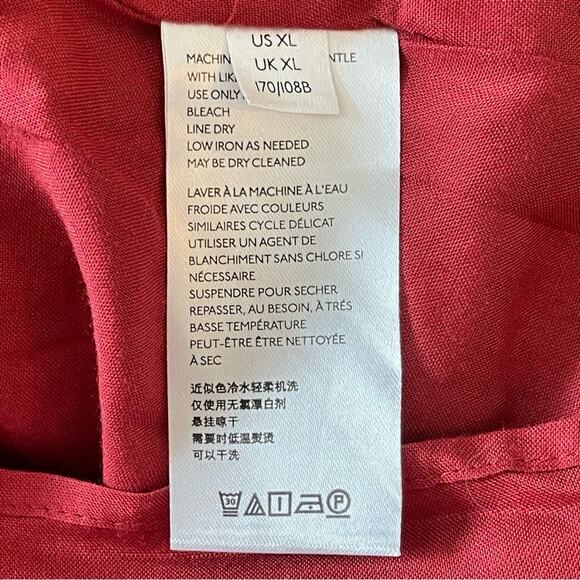 ANTHROPOLOGIE Esther Tiered Tunic RED floral print SIZE XL - Picture 12 of 16